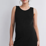 Sleeveless Ribbed Knit Maternity Romper
