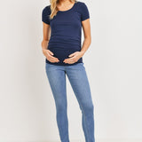 Round Neck Ruched Tee