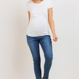 Round Neck Ruched Tee