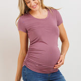 Round Neck Ruched Tee