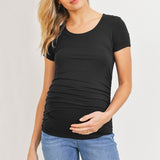 Round Neck Ruched Tee