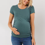 Round Neck Ruched Tee