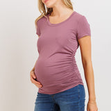 Round Neck Ruched Tee