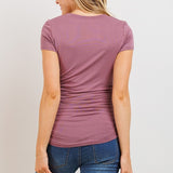 Round Neck Ruched Tee