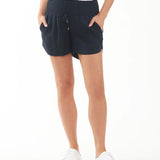Indi Shirred Linen Shorts