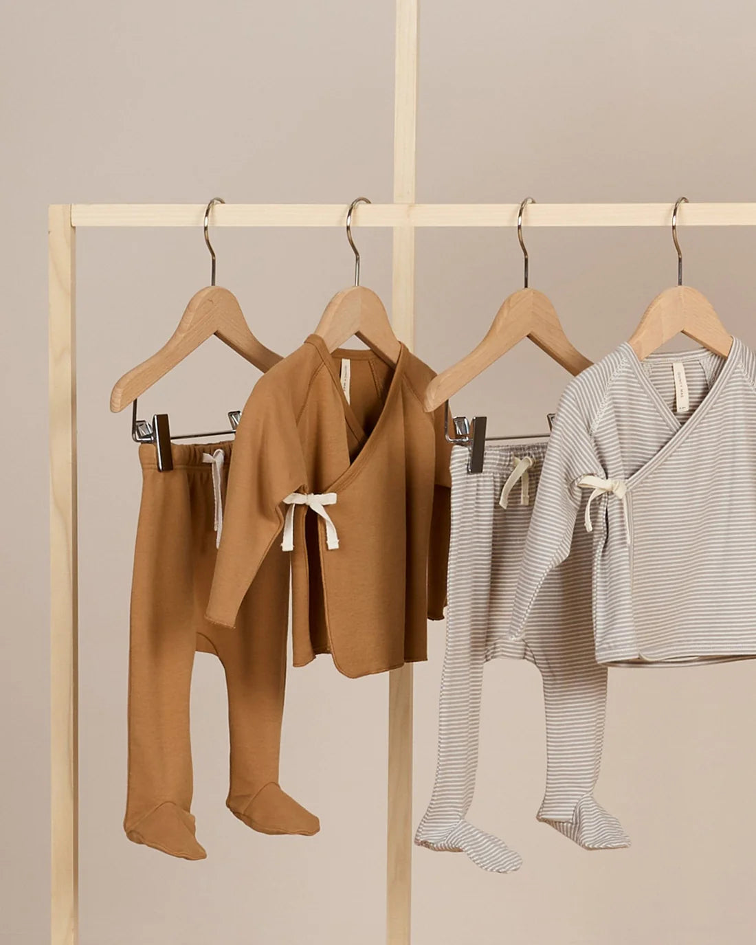 QM Wrap Top + Footed Pant Set