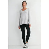 Maternity Soft Knit Long Sleeve Pullover Top