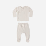 Wrap Top & Footed Pant Set