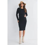 Maternity & Nursing Ribbed Lift-Up Dress
