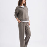 Terry Wide Leg Jogger