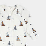 Footed Sleeper Knit Sailboats