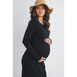 Maternity & Nursing Ribbed Lift-Up Dress