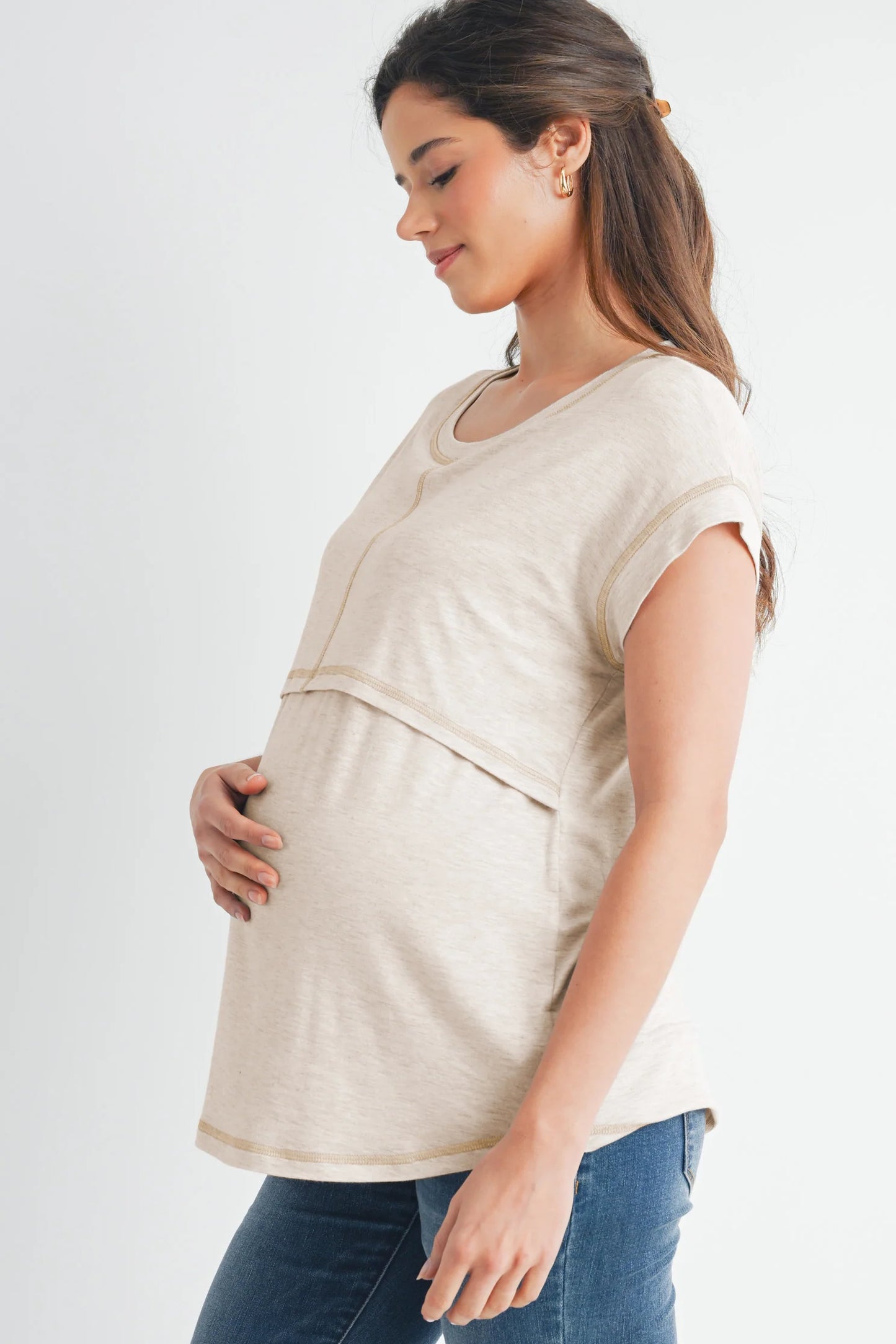 Hello Miz Double Layer SS Maternity/Nursing Top