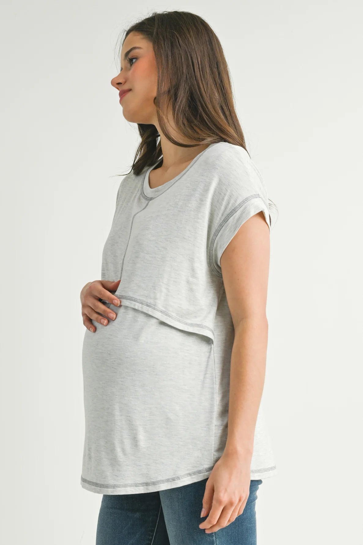 Hello Miz Double Layer SS Maternity/Nursing Top