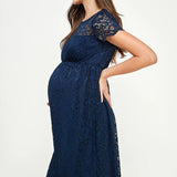 Elegant Lace Maternity Dress