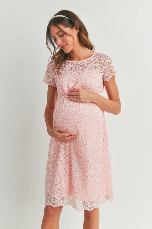 Hello Miz Elegant Lace Maternity Dress