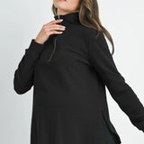 Half Zip Long Sleeve Maternity Knit Top