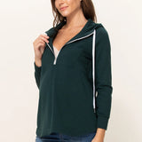 French Terry Half Zip Nursing Hoodie