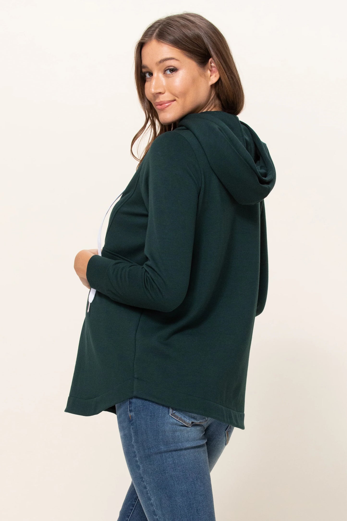 Hello Miz French Terry Half Zip Hoodie