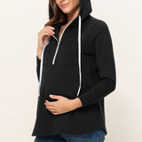 French Terry Half Zip Nursing Hoodie