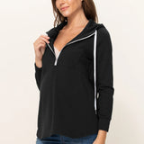 French Terry Half Zip Nursing Hoodie