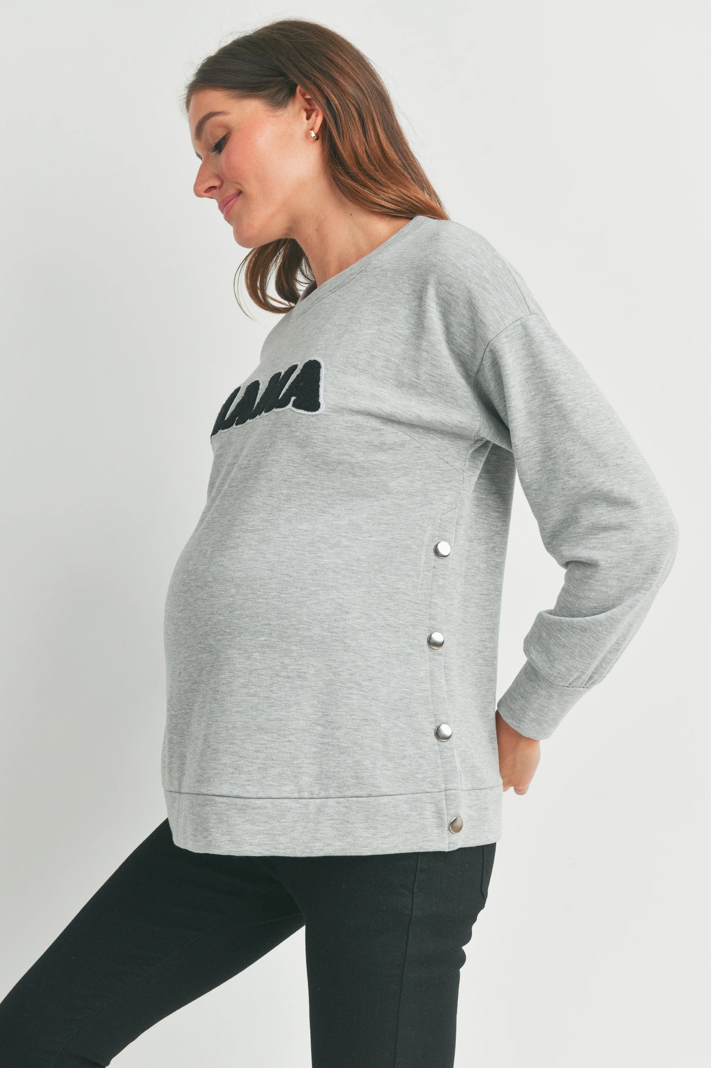 Hello Miz Crewneck Maternity Sweatshirt - Mama
