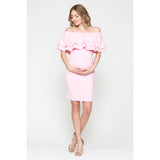 Hello Miz Double Ruffle Off Shoulder Dress