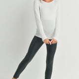 Faux Leather Over the Bump Leggings in Black