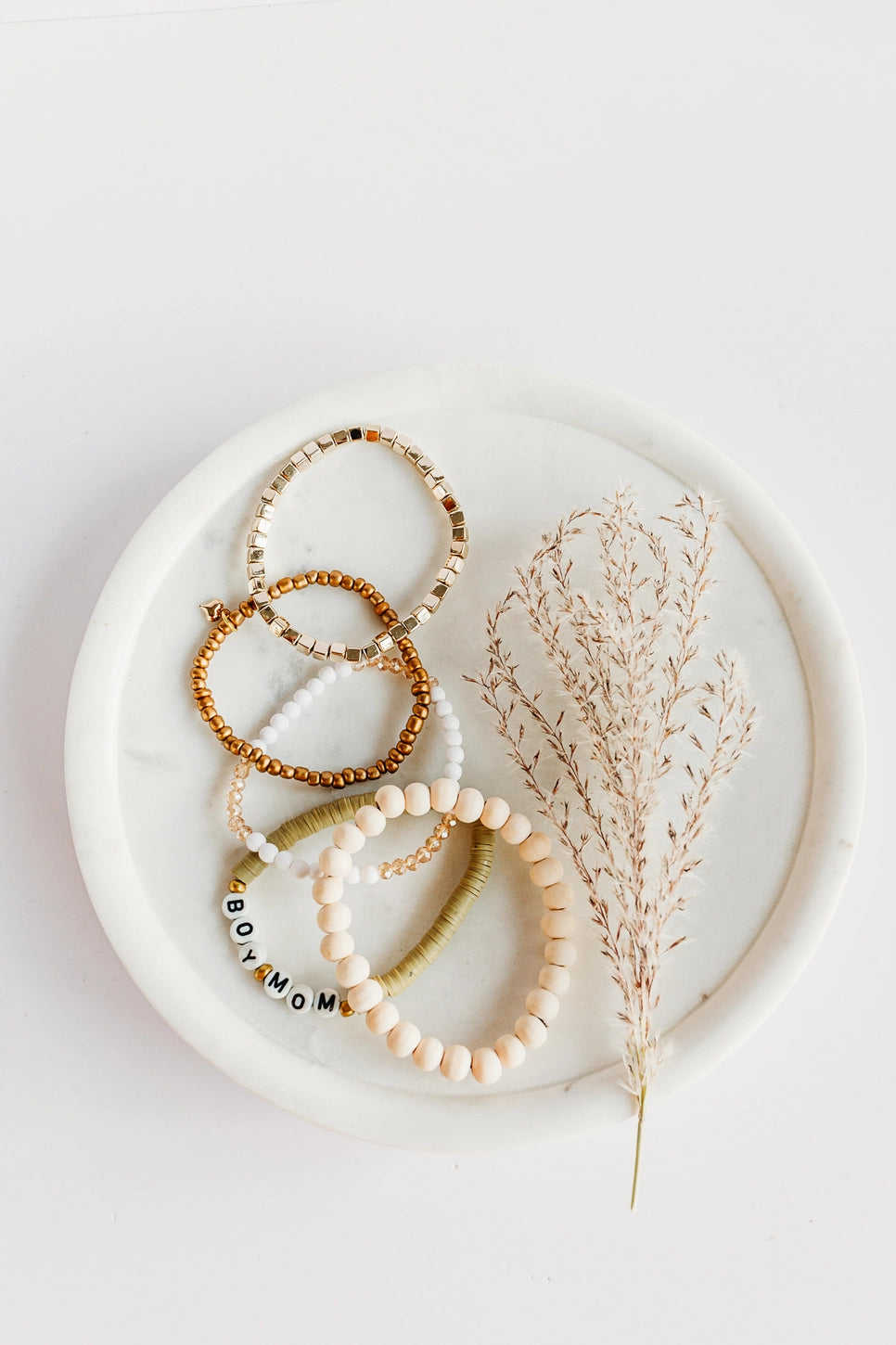 Bohemian Bracelets - Beaded Bracelet Stack - Boy Mom