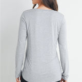 Scoop Neck Long Sleeve Maternity & Nursing Top
