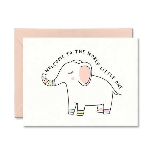 Pretty By Her Welcome to the World -Elephant - Card