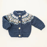 Fair Isle Slate Knit Cardigan