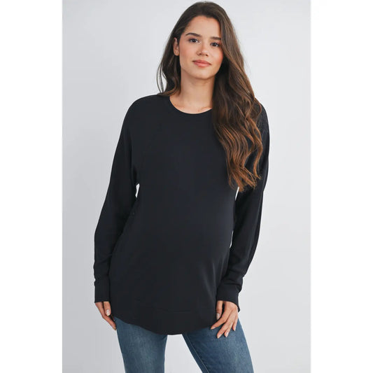 Hello Miz Side Zip LS Pullover