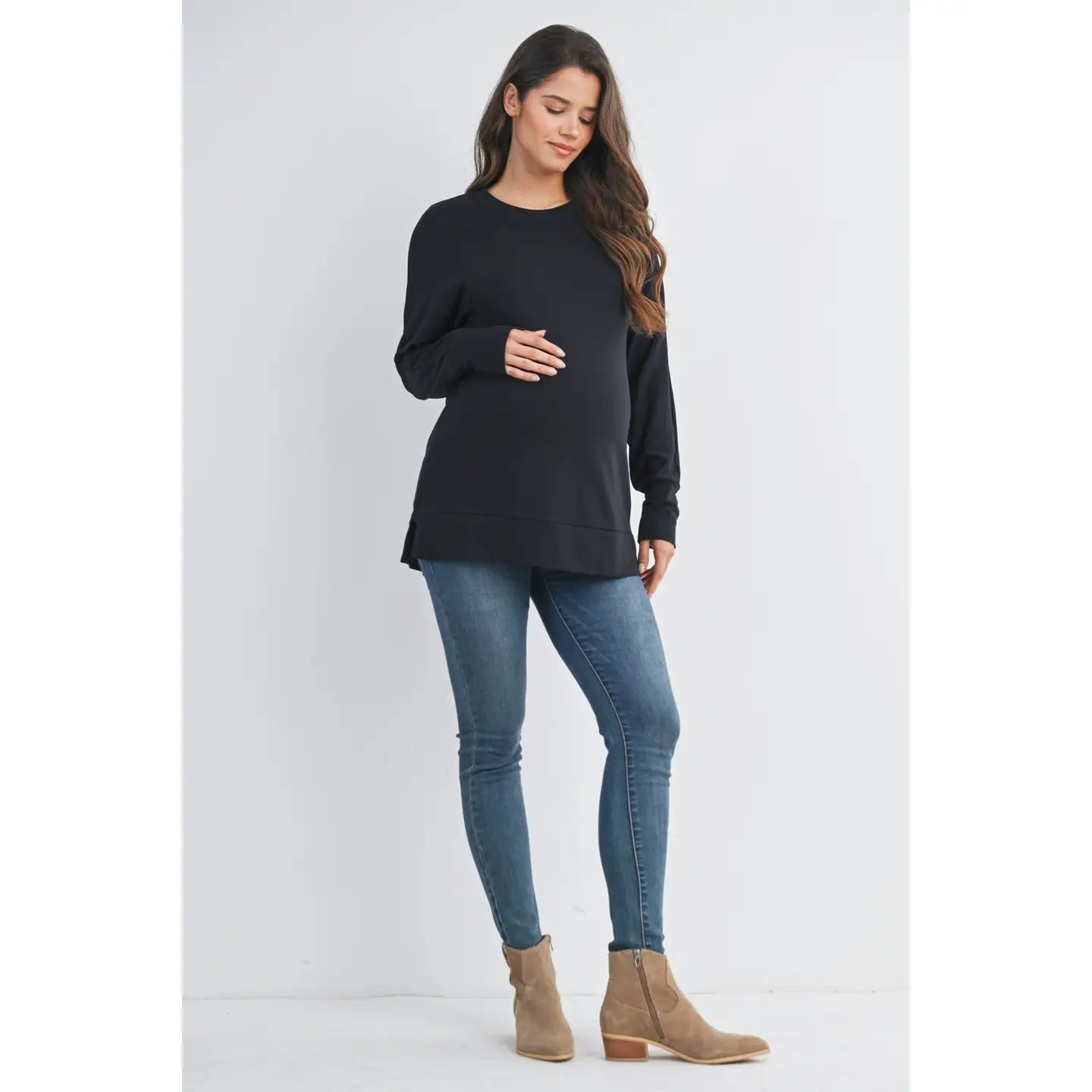 Hello Miz Side Zip LS Pullover