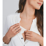 Long Sleeve Henley V Neck Maternity Nursing Top