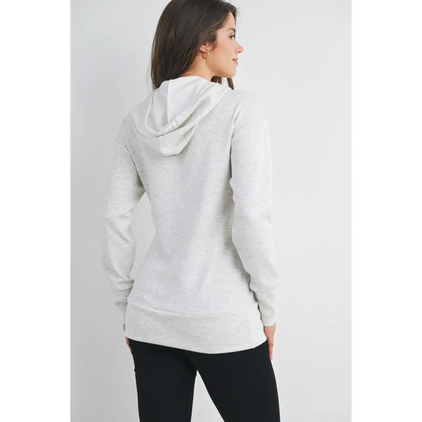 Hello Miz LS Maternity & Nursing Front Zipper Hoodie