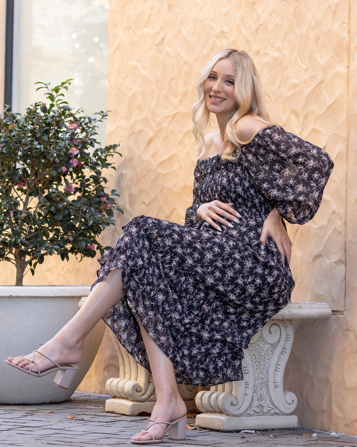 Angel Maternity Daisy Romantic Print Dress