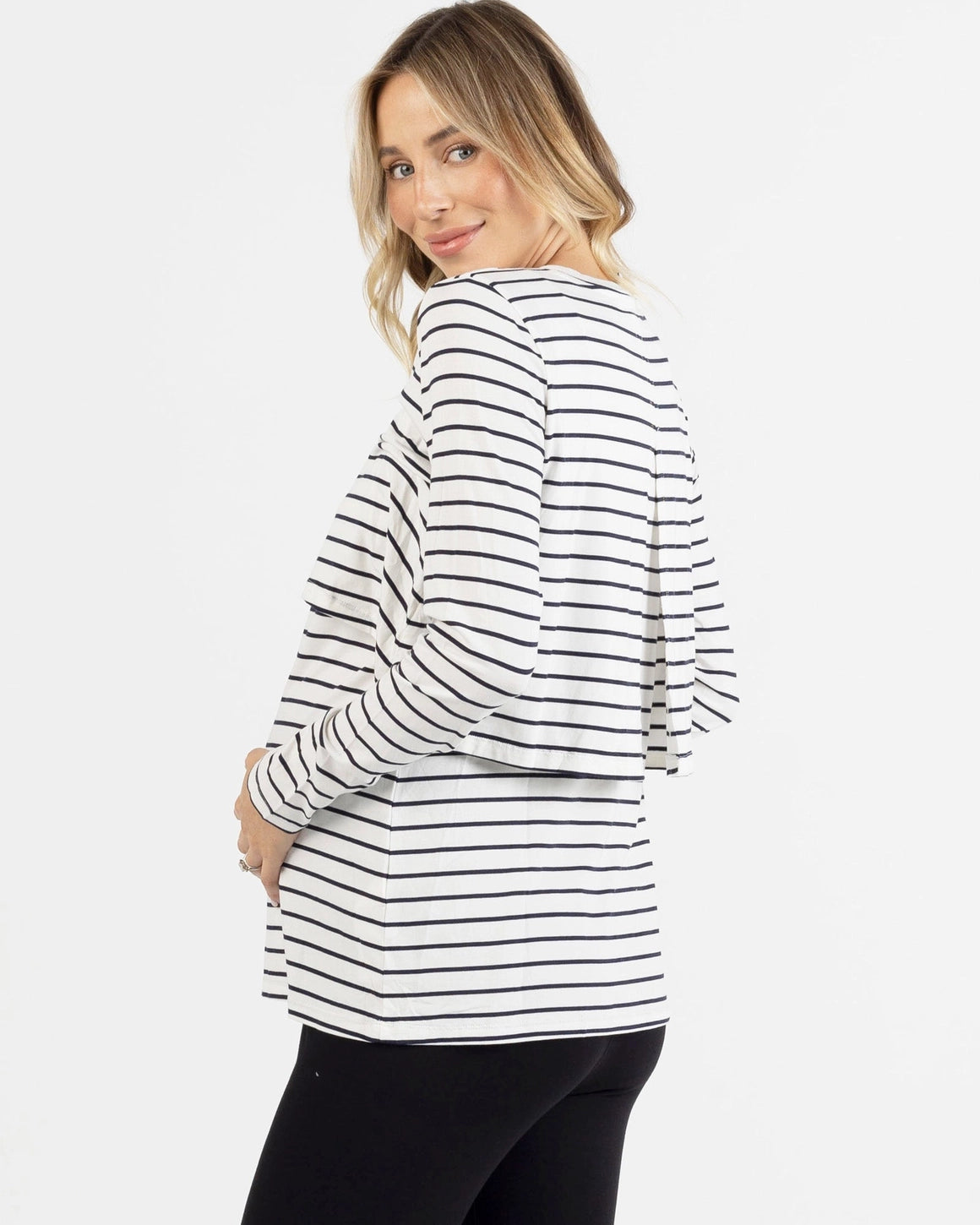 Angel Maternity Leonie Nursing stripe top