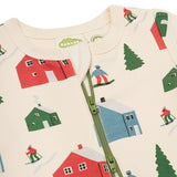 Organic Zipper Romper Signature Prints