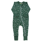 Organic Zipper Romper Signature Prints