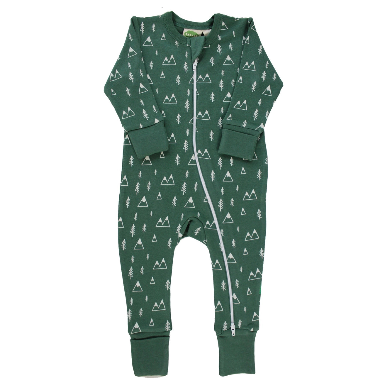 Parade Organic Snuggle Soft Melange 2-Way Zipper Romper - Signature Prints