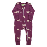 Organic Zipper Romper Signature Prints