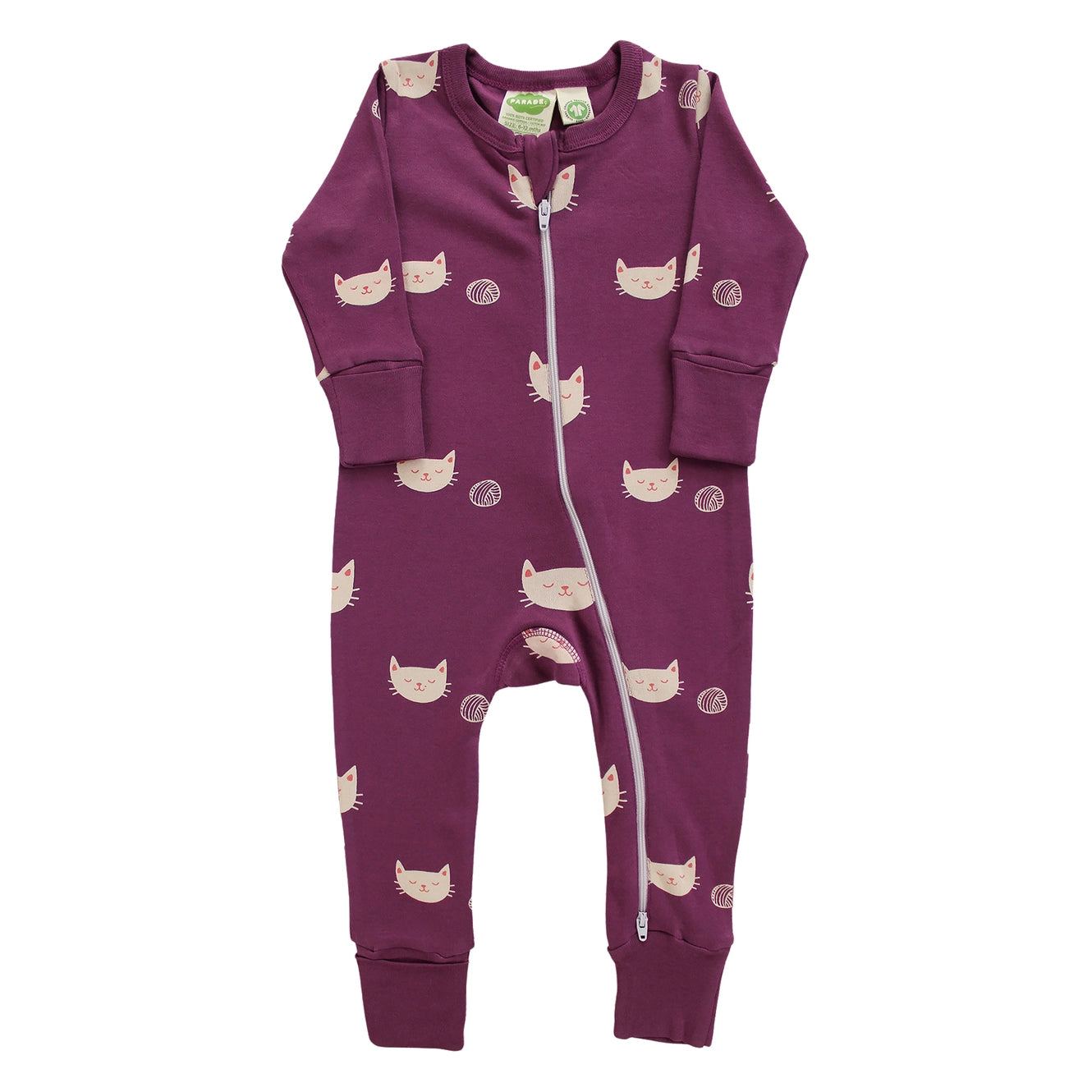 Parade Organic Snuggle Soft Melange 2-Way Zipper Romper - Signature Prints