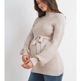 Mock Neck Maternity Knit Sweater