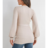 Mock Neck Maternity Knit Sweater