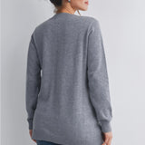 Crewneck Side Button Maternity Nursing Knit