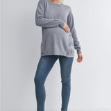 Crewneck Side Button Maternity Nursing Knit