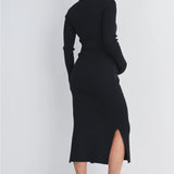 Ribbed Maternity Midi Dress