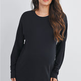 Side Zip Long Sleeve Maternity & Nursing Top