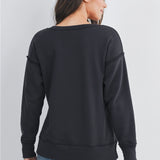 Terry V Neck Long Sleeve Maternity Top